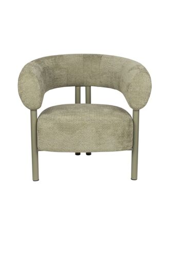Fauteuil design en tissu vert