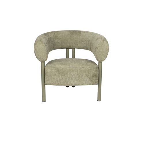 Fauteuil design en tissu vert