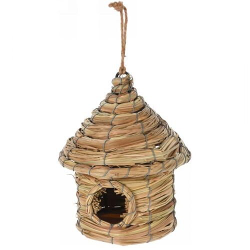 Nichoir Pour Oiseaux En Jute 18x18x20cm