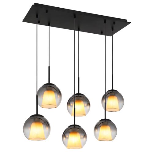 Suspension Métal Noir Mat,120cm
