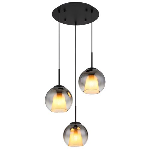 Suspension Métal Noir Mat,120cm