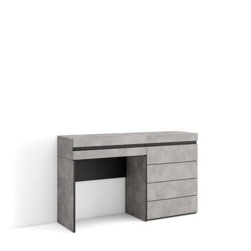 Coiffeuse effet bois ciment 127x35x75cm