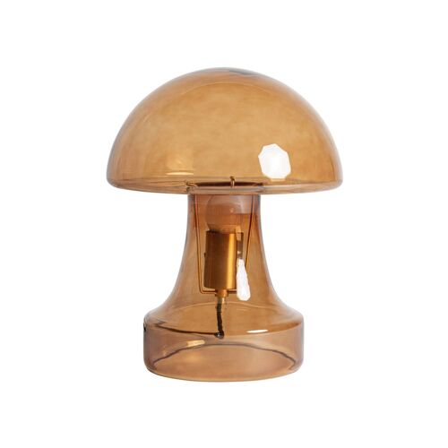 Lampe De Salon En Verre Ambre, 26x26x34 Cm