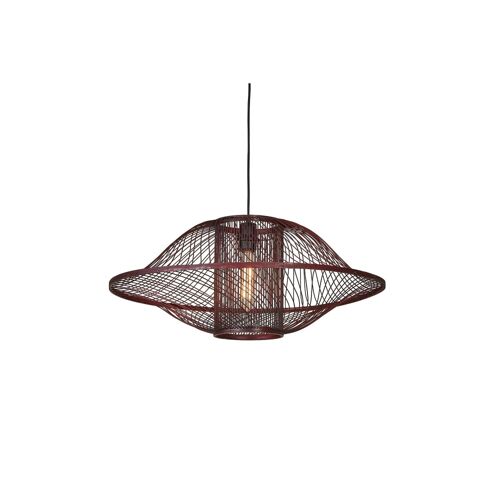 Suspension Bambou Bordeaux À¿70cm