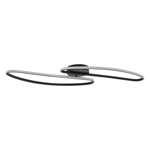 Plafonnier Design Noir Led Dimmable 100 Cm