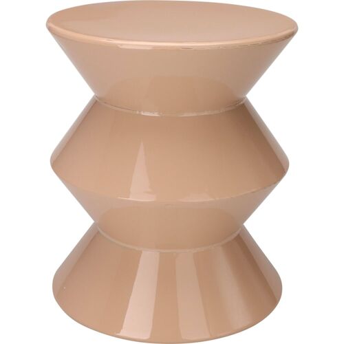 Table d'appoint design beige sable 31x31x36.5cm