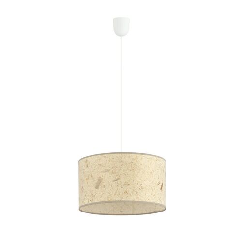 Suspension Avec Abat-Jour Cylindrique En Tissu Finition Liège À¿35cm