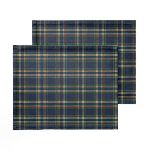 Lot De 2 Sets De Table Bleu 50x40 Cm