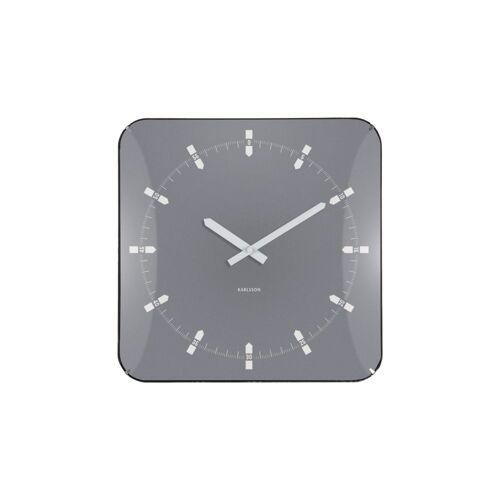 Horloge murale plastique gris 35x35x35cm