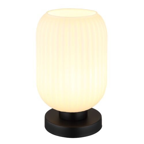 Lampe À Poser Métal Noir Mat, 24cm