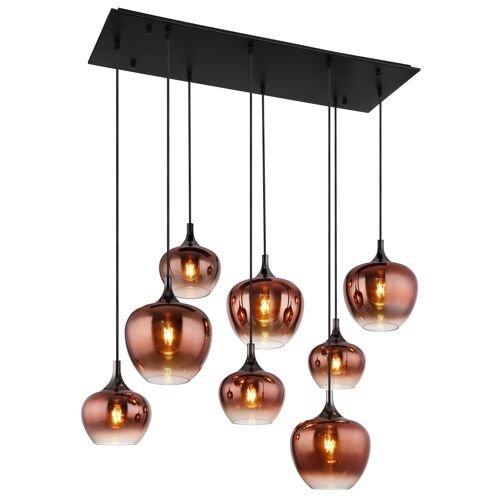 Suspension Métal Noir Mat, 120cm