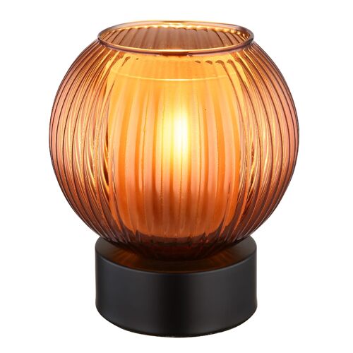 Lampe À  Poser Métal Noir Mat, 17cm