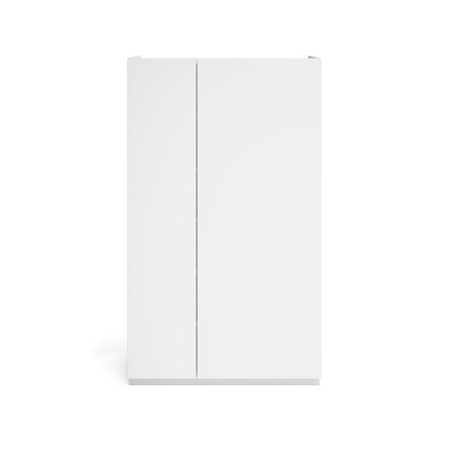 Meuble à  chaussures en mélamine blanc veiné 122x70x35 cm