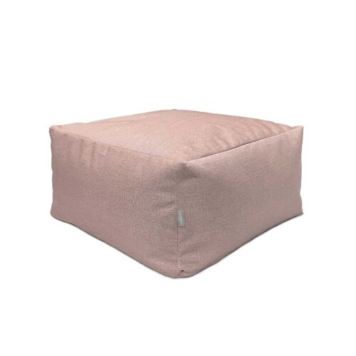 Pouf amovible en coton 50x50x25 cm rose