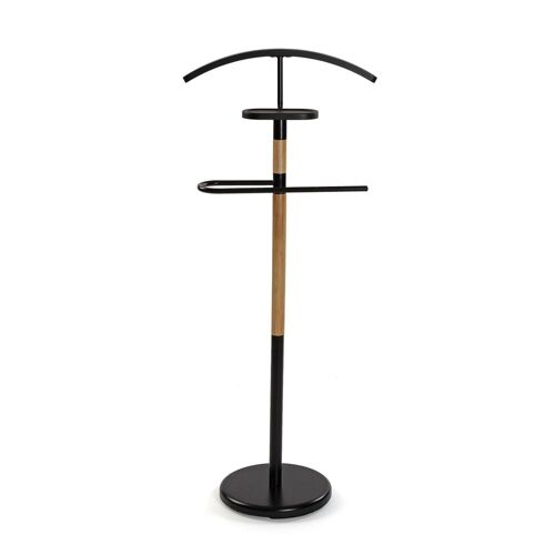 Valet de nuit en bois aggloméré noir