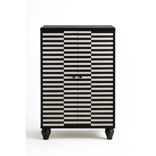 Buffet 2 portes en MDF mélaminé avec charnières à  fermeture amortie