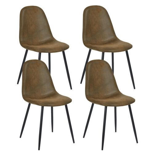 Lot de 4 chaises de salle à  manger au style vintage