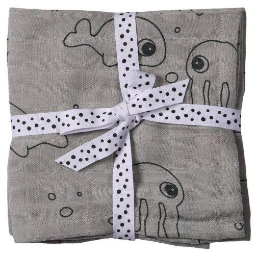 Lot De 2 Langes Sea Friends Gris - Done By Deer