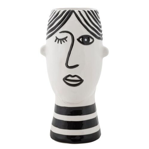 Vase en porcelaine blanc 13,2x11,8x26,3 cm