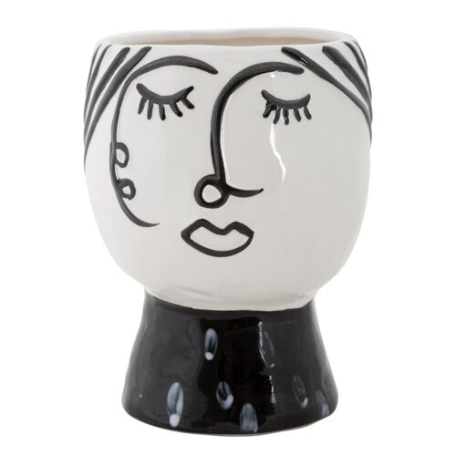 Vase en porcelaine noir et blanc à¿ 14x18 cm