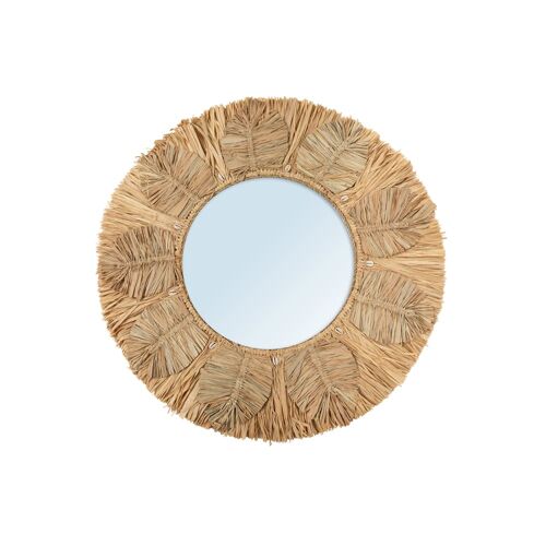 Miroir Raphia Marron 60x5x60cm