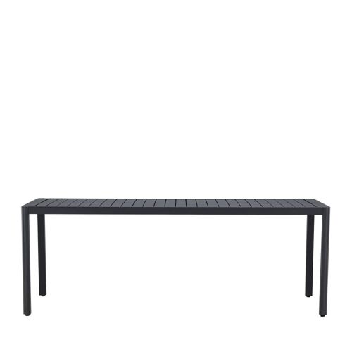 Table À  Manger De Jardin 8 Personnes En Aluminium - Noir