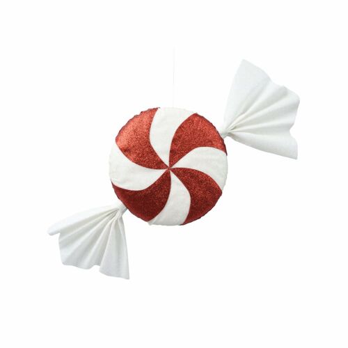 Ensemble de 2 décorations de Noël en forme de bonbon en polyester