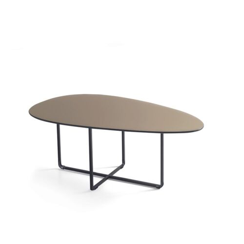 Table basse en métal marron 90x50 cm 35h