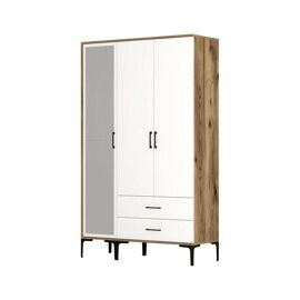 Armoire 3 Portes Bois Marron Noyer