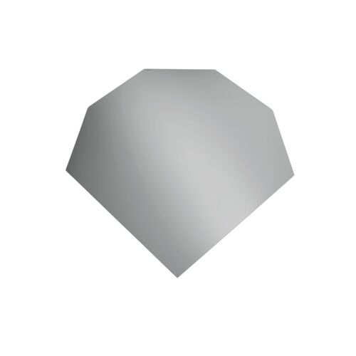 Miroir mural gris 120 x 112 cm h