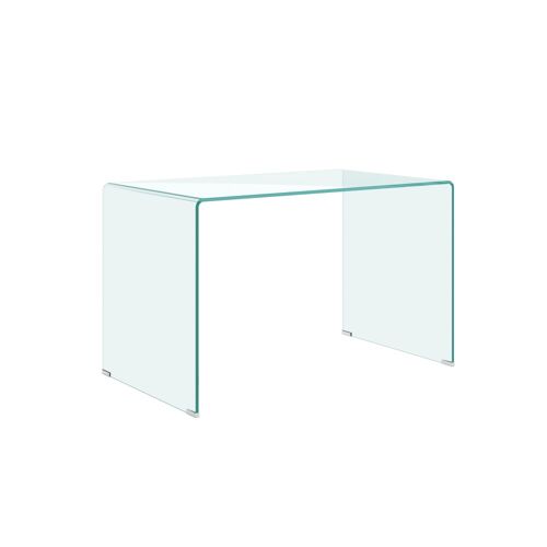 Bureau en verre courbe 120x70x75 cm