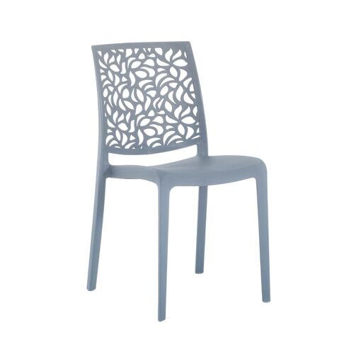 Lot de 4 chaises empilables en polypropylène fibre de verre ciment