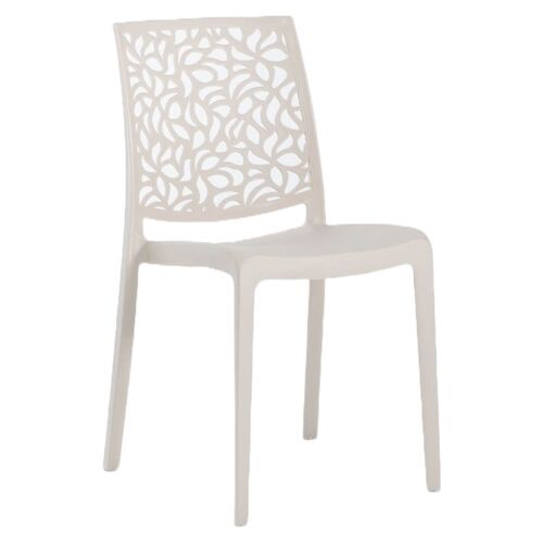 Set di 4 sedie Anna in resina crema