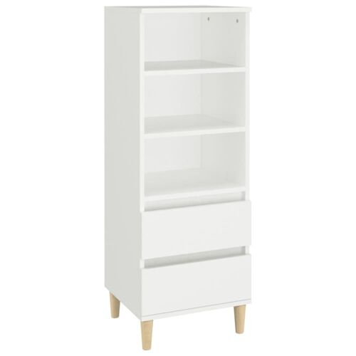 Buffet haut bois d'ingénierie blanc 40x36x110 cm
