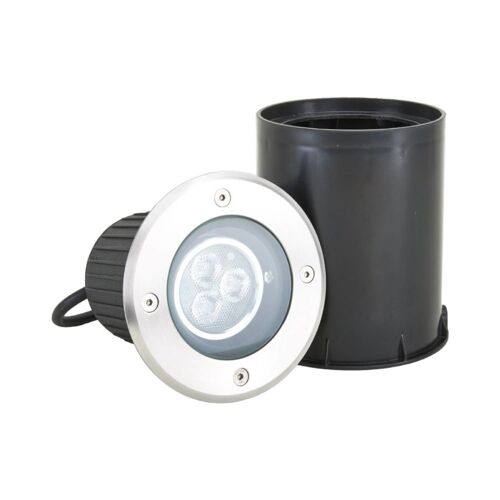 Spot Encastrable Dans Le Sol Led En Inox Gris