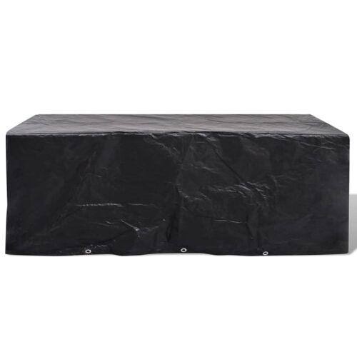 Housse De Salon De Jardin 8 ?illets Tissu Noir 229 X 113 X 73 Cm