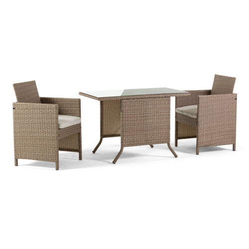 Set Compact De Balcon Gain De Place En Polyrattan