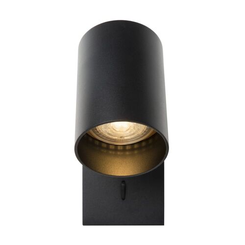 Lampe murale en métal, noir, 12 cm