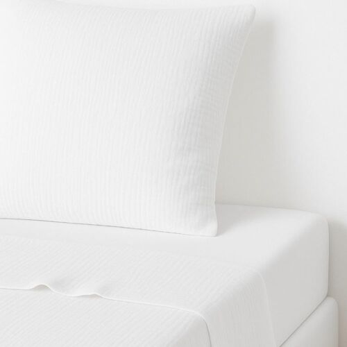 Drap Plat Gaze De Coton Blanc 270x300