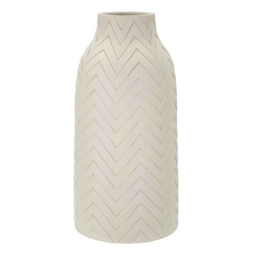 Vase en magnésium couleur crème à¿ 29x60 cm