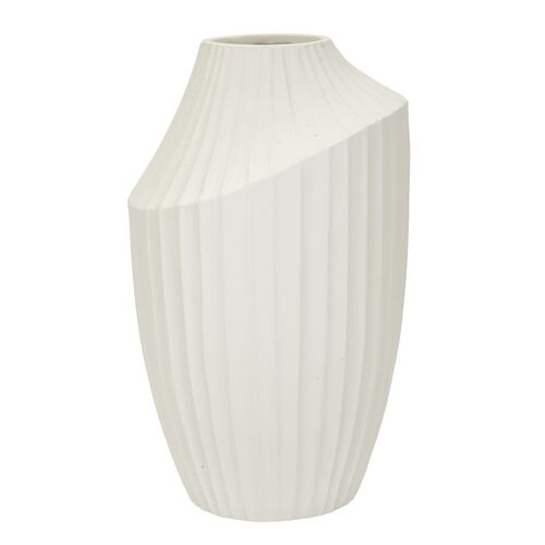 Vase en magnésium couleur crème à¿ 22,5x38 cm