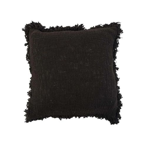 Coussin En Coton Noir 50x50 