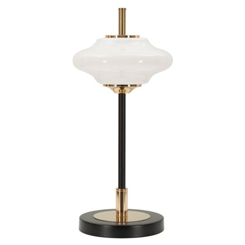 Lampe De Table En Métal Doré Et Verre (À¿ 22 X 46 Cm)
