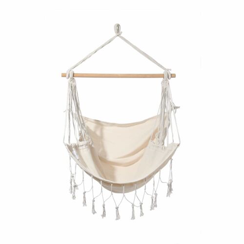 Fauteuil Suspendu En Polycoton Et Toile Beige