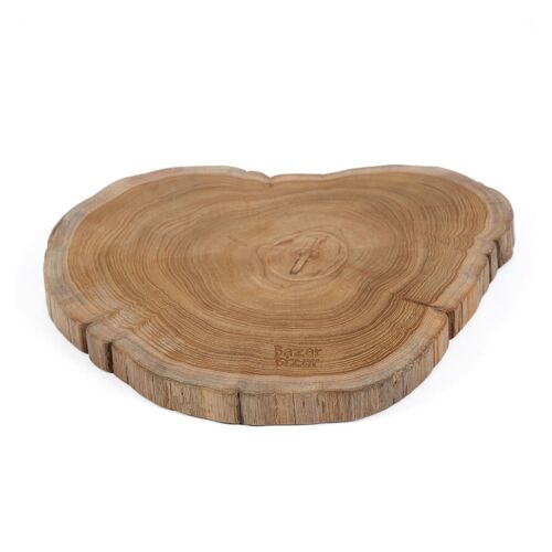 Planche À  Découper Bois De Teck Marron 34x34x2,5cm
