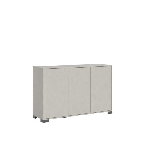 Buffet bas 3 portes 130x40x83 cm effet bois cachemire