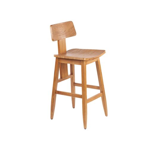 Tabouret de bar en bois de teck
