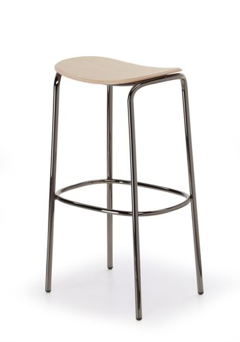 Tabouret design en métal noir