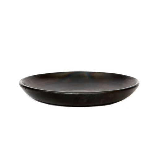 Assiette Terre Cuite Noir 26x26x3cm