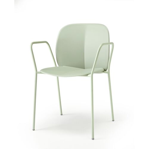 Lot de 2 chaises design en plastique vert